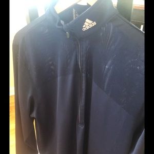 Navy Adidas 3/4 zip light top piece